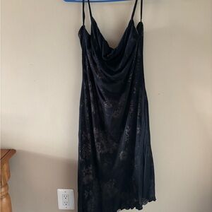 New York & Company Black Floral Dress